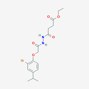 ethyl 4-{2-[(2-bromo-4-isopropylphenoxy)acetyl]hydrazino}-4-oxobutanoate