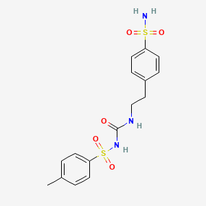 molecular formula C16H19N3O5S2 B4632133 N-[({2-[4-(氨基磺酰基)苯基]乙基}氨基)羰基]-4-甲基苯磺酰胺 