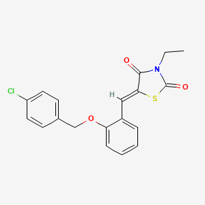 5-{2-[(4-chlorobenzyl)oxy]benzylidene}-3-ethyl-1,3-thiazolidine-2,4-dione