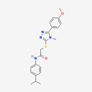 2-{[5-(4-methoxyphenyl)-4-methyl-4H-1,2,4-triazol-3-yl]sulfanyl}-N-[4-(propan-2-yl)phenyl]acetamide