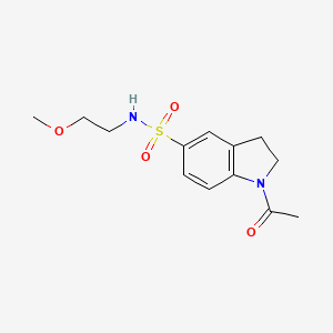 molecular formula C13H18N2O4S B4632217 1-乙酰基-N-(2-甲氧基乙基)-5-吲哚磺酰胺 