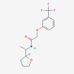 molecular formula C15H18F3NO3 B4632312 N-[1-(tetrahydro-2-furanyl)ethyl]-2-[3-(trifluoromethyl)phenoxy]acetamide 