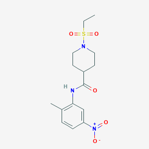 1-(ethylsulfonyl)-N-(2-methyl-5-nitrophenyl)piperidine-4-carboxamide