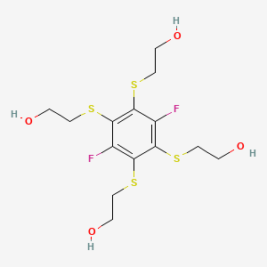 2,2',2'',2'''-[(3,6-difluorobenzene-1,2,4,5-tetrayl)tetrakis(thio)]tetraethanol