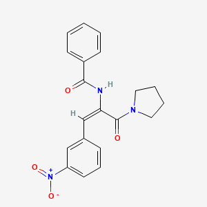 N-[2-(3-nitrophenyl)-1-(1-pyrrolidinylcarbonyl)vinyl]benzamide