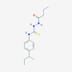 2-butanoyl-N-[4-(butan-2-yl)phenyl]hydrazinecarbothioamide