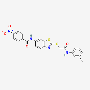 N-[2-({2-[(3-methylphenyl)amino]-2-oxoethyl}thio)-1,3-benzothiazol-6-yl]-4-nitrobenzamide