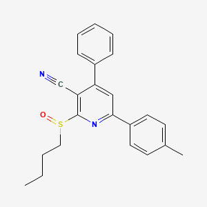 2-(butylsulfinyl)-6-(4-methylphenyl)-4-phenylnicotinonitrile