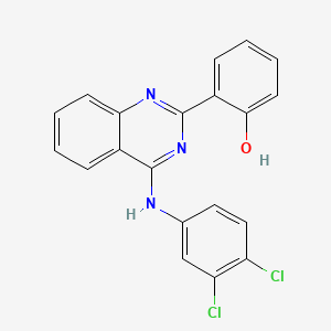 2-{4-[(3,4-dichlorophenyl)amino]-2-quinazolinyl}phenol