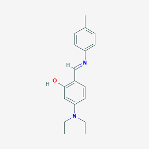 molecular formula C18H22N2O B463241 5-(Diethylamino)-2-{[(4-methylphenyl)imino]methyl}phenol 