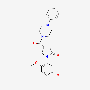 1-(2,5-Dimethoxyphenyl)-4-[(4-phenylpiperazin-1-yl)carbonyl]pyrrolidin-2-one