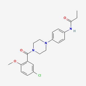 N-{4-[4-(5-chloro-2-methoxybenzoyl)-1-piperazinyl]phenyl}propanamide