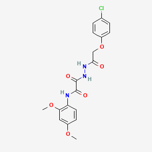 2-[2-[2-(4-chlorophenoxy)acetyl]hydrazinyl]-N-(2,4-dimethoxyphenyl)-2-oxoacetamide