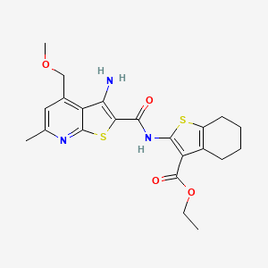 ethyl 2-({[3-amino-4-(methoxymethyl)-6-methylthieno[2,3-b]pyridin-2-yl]carbonyl}amino)-4,5,6,7-tetrahydro-1-benzothiophene-3-carboxylate