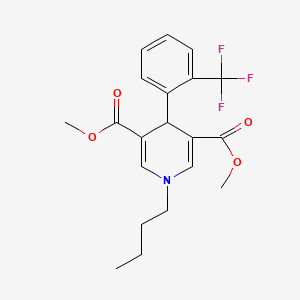 molecular formula C20H22F3NO4 B4632537 dimethyl 1-butyl-4-[2-(trifluoromethyl)phenyl]-1,4-dihydro-3,5-pyridinedicarboxylate 