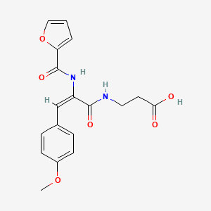 3-[[(E)-2-(furan-2-carbonylamino)-3-(4-methoxyphenyl)prop-2-enoyl]amino]propanoic acid