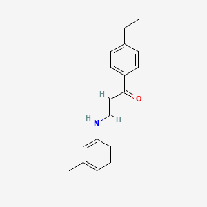 (2E)-3-[(3,4-dimethylphenyl)amino]-1-(4-ethylphenyl)prop-2-en-1-one