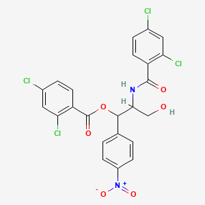 molecular formula C23H16Cl4N2O6 B4632574 2-[(2,4-dichlorobenzoyl)amino]-3-hydroxy-1-(4-nitrophenyl)propyl 2,4-dichlorobenzoate 