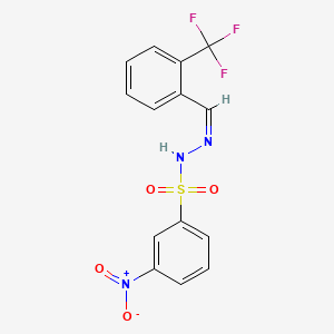 3-nitro-N'-[2-(trifluoromethyl)benzylidene]benzenesulfonohydrazide