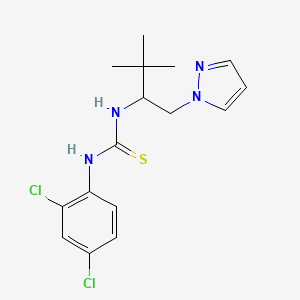 N-(2,4-dichlorophenyl)-N'-[2,2-dimethyl-1-(1H-pyrazol-1-ylmethyl)propyl]thiourea