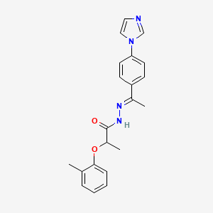 N'-{(1E)-1-[4-(1H-imidazol-1-yl)phenyl]ethylidene}-2-(2-methylphenoxy)propanehydrazide