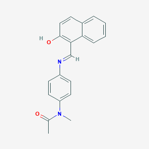 molecular formula C20H18N2O2 B463264 N-methyl-N-[4-[(2-oxo-1-naphthalenylidene)methylamino]phenyl]acetamide 