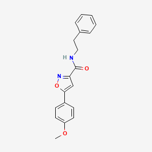 5-(4-methoxyphenyl)-N-(2-phenylethyl)-3-isoxazolecarboxamide