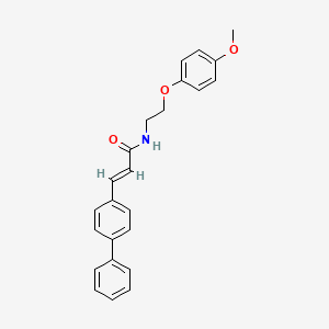 molecular formula C24H23NO3 B4632691 3-(4-biphenylyl)-N-[2-(4-methoxyphenoxy)ethyl]acrylamide 