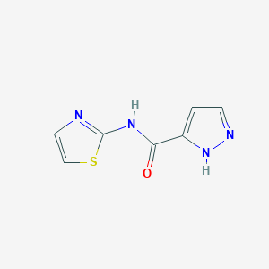 molecular formula C7H6N4OS B4632699 N-(1,3-thiazol-2-yl)-1H-pyrazole-3-carboxamide 