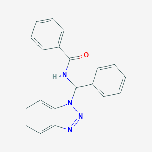 molecular formula C20H16N4O B046327 N-[苯并三唑-1-基（苯基）甲基]苯甲酰胺 CAS No. 117067-48-8