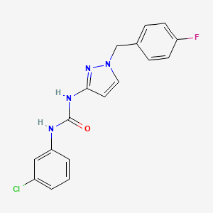 1-(3-Chlorophenyl)-3-(1-(4-fluorobenzyl)-1H-pyrazol-3-yl)urea