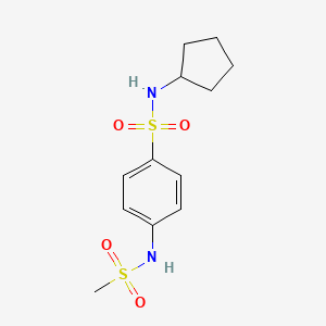 N-cyclopentyl-4-[(methylsulfonyl)amino]benzenesulfonamide