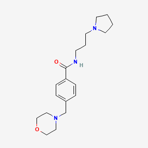 4-(4-morpholinylmethyl)-N-[3-(1-pyrrolidinyl)propyl]benzamide