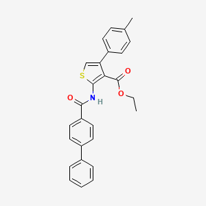 ethyl 2-[(4-biphenylylcarbonyl)amino]-4-(4-methylphenyl)-3-thiophenecarboxylate