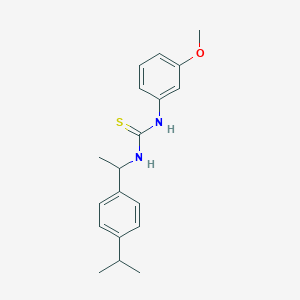 1-(3-Methoxyphenyl)-3-{1-[4-(propan-2-yl)phenyl]ethyl}thiourea