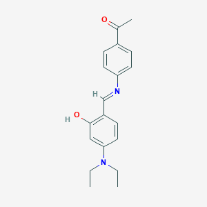 molecular formula C19H22N2O2 B463279 1-(4-{[4-(Diethylamino)-2-hydroxybenzylidene]amino}phenyl)ethanone 