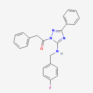 1-(5-{[(4-Fluorophenyl)methyl]amino}-3-phenyl-1H-1,2,4-triazol-1-YL)-2-phenylethan-1-one