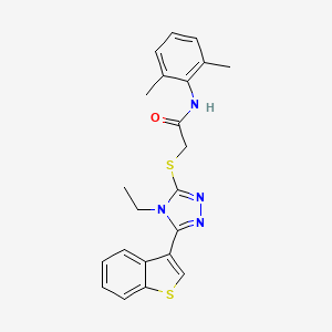 2-{[5-(1-benzothiophen-3-yl)-4-ethyl-4H-1,2,4-triazol-3-yl]sulfanyl}-N-(2,6-dimethylphenyl)acetamide