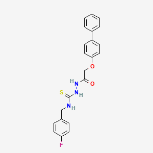 2-[(4-biphenylyloxy)acetyl]-N-(4-fluorobenzyl)hydrazinecarbothioamide