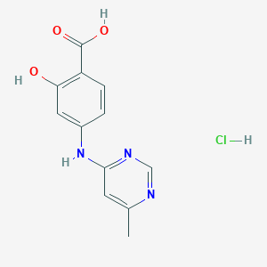 2-Hydroxy-4-[(6-methylpyrimidin-4-yl)amino]benzoic acid;hydrochloride