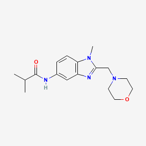 2-METHYL-N-{1-METHYL-2-[(MORPHOLIN-4-YL)METHYL]-1H-1,3-BENZODIAZOL-5-YL}PROPANAMIDE