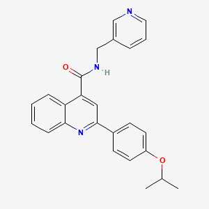 molecular formula C25H23N3O2 B4632834 2-[4-(PROPAN-2-YLOXY)PHENYL]-N-[(PYRIDIN-3-YL)METHYL]QUINOLINE-4-CARBOXAMIDE 