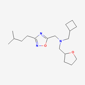 (cyclobutylmethyl){[3-(3-methylbutyl)-1,2,4-oxadiazol-5-yl]methyl}(tetrahydro-2-furanylmethyl)amine