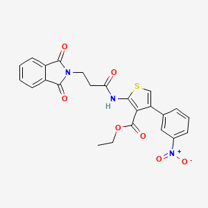 ethyl 2-{[3-(1,3-dioxo-1,3-dihydro-2H-isoindol-2-yl)propanoyl]amino}-4-(3-nitrophenyl)-3-thiophenecarboxylate