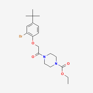 ethyl 4-[(2-bromo-4-tert-butylphenoxy)acetyl]-1-piperazinecarboxylate