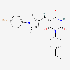 5-{[1-(4-bromophenyl)-2,5-dimethyl-1H-pyrrol-3-yl]methylene}-1-(4-ethylphenyl)-2,4,6(1H,3H,5H)-pyrimidinetrione