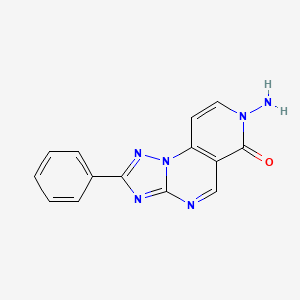 molecular formula C14H10N6O B4632895 7-amino-2-phenylpyrido[3,4-e][1,2,4]triazolo[1,5-a]pyrimidin-6(7H)-one 