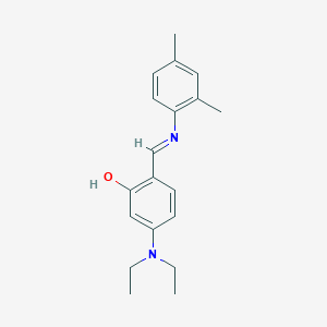 molecular formula C19H24N2O B463291 5-(Diethylamino)-2-{[(2,4-dimethylphenyl)imino]methyl}phenol 