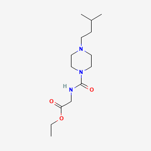 molecular formula C14H27N3O3 B4632943 ETHYL 2-{[(4-ISOPENTYLPIPERAZINO)CARBONYL]AMINO}ACETATE 