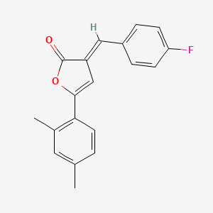 (3E)-5-(2,4-dimethylphenyl)-3-[(4-fluorophenyl)methylidene]furan-2-one